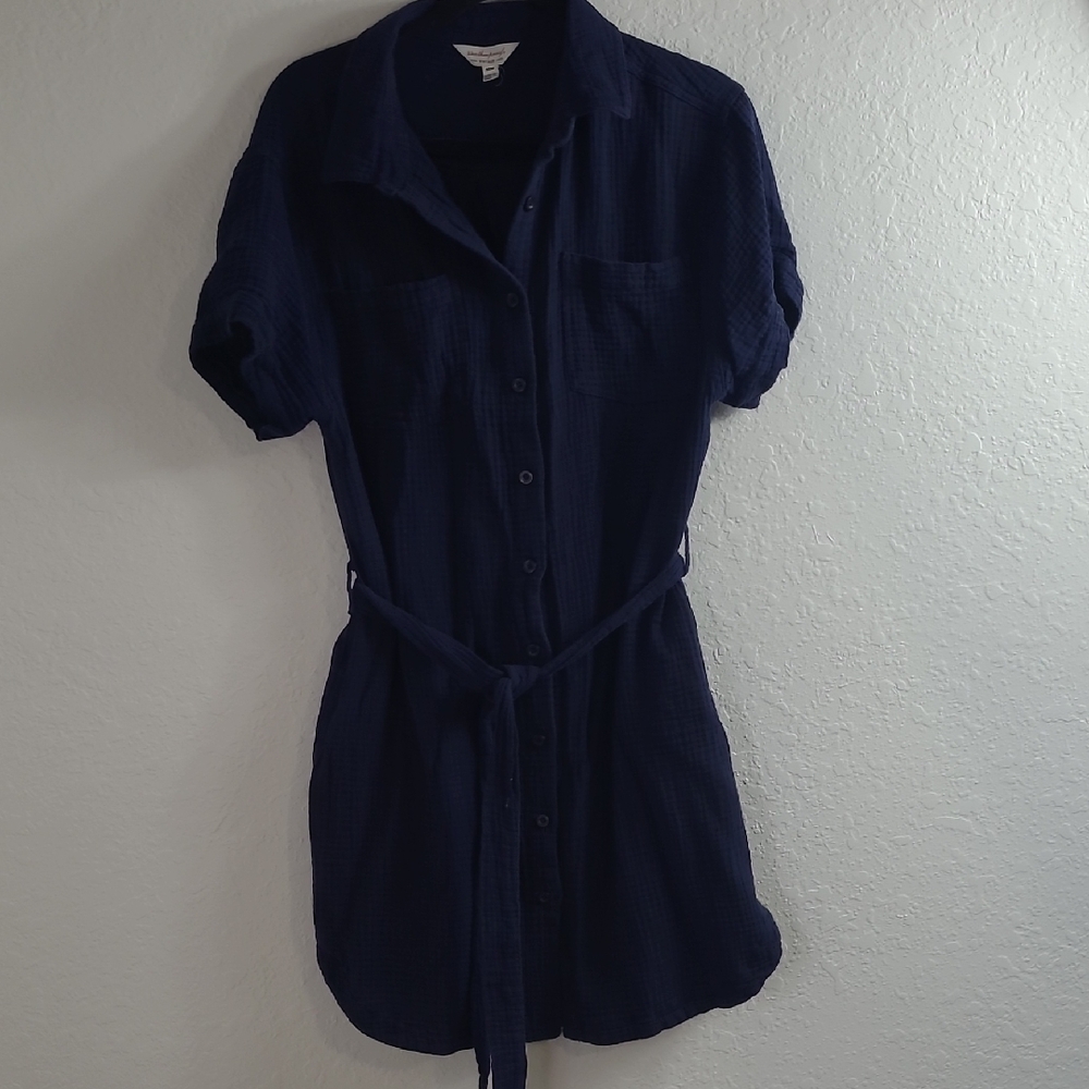 Weatherproof Vintage Gause Material Midi Dress Size M